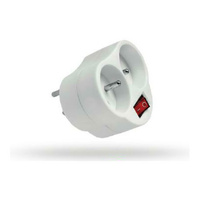 Rozgałęźnik wtyczkowy z wyłącznikiem 2-gniazdo z uziemieniem biały Elgotech RC-20W