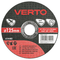 Tarcza tnąca do metalu 125 x 5 x 22.2mm Verto 61H402