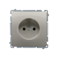  Gniazdo pojedyncze bez uziemienia satynowe Basic BMG1.01/29 Kontakt-Simon