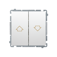 Przycisk żaluzjowy zwierny biały Basic BMZ1.01/11 Kontakt-Simon