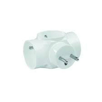 Rozgałęźnik wtyczkowy 3-gniazda z uziemieniem  biały Elgotech R-30