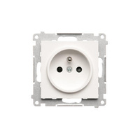 Gniazdo pojedyncze z uziemieniem biały mat Simon 55 TGZ1CZ.01/111 Kontakt-Simon