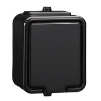 Gniazdo pojedyncze natynkowe hermetyczne czarny IP44 Cedar NT130H05 