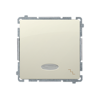 Wyłącznik schodowy z podświetleniem beżowy Basic BMW6L.01/12 Kontakt-Simon
