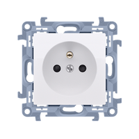 Gniazdo pojedyncze z uziemieniem biały Simon 10 CGZ1.01/11 Kontakt-Simon