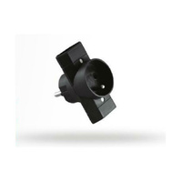 Rozgałęźnik wtyczkowy 1-gniazdo z/u + 2-gniazda b/u czarny Elgotech R-21-2