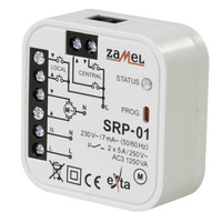 Sterownik rolet dopuszkowy 5A AC-3 230V 0-2min SRP-01 Zamel EXT10000126
