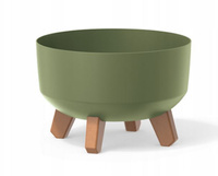 Doniczka na nóżkach ziemisty zielony Gracia Low DGRL240L-5615C