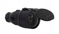 Gniazdo gumowe z uziemieniem czarne IP44 16A 230V F-elektro F6.0368