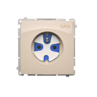 Gniazdo DATA z uziemieniem i kluczem beżowe Basic BMGD1.01/12 Kontakt-Simon