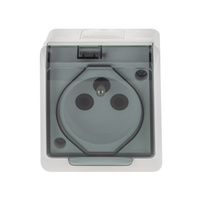 Gniazdo pojedyncze natynkowe hermetyczne biały HERMES 0321-01 ELEKTRO-PLAST