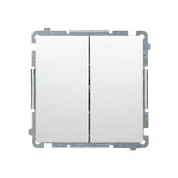Wyłącznik podwójny schodowy biały Basic BMW6/2.01/11 Kontakt-Simon