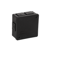 Puszka natynkowa hermetyczna czarna 86x86x40 IP55 Viplast 02205