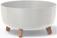 Doniczka na nóżkach z wkładem biała GRACJA ECO DGRL400LW-S449W