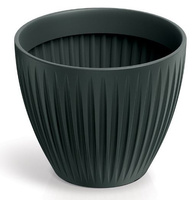 Doniczka z wkładem antracytowa Latia Round TLRO30-466R