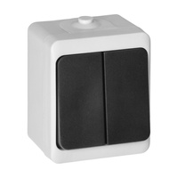 Łącznik świecznikowy natynkowy biało-czarny AQUATIC MINI IP 54 OR-OE-7301/WB