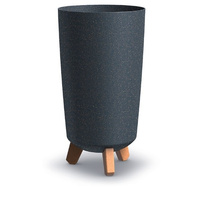 Doniczka na nóżkach antracytowa Gracia Tubus Slim Eco Wood DGTL200W-S433W