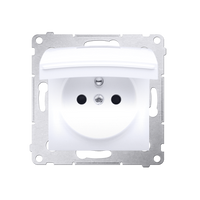 Gniazdo pojedyncze z uziemieniem IP44 białe Simon 54 DGZ1BZ.01/11 Kontakt-Simon