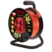 Przedłużacz bębnowy z uziemieniem 20m OMY 3x1 Elgotech PZB-40-20Y/1