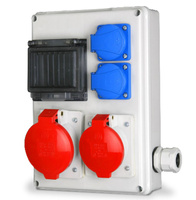 Rozdzielnia stała z oknem na bezpieczniki, 1x32A 5p 1x16A 5p 2x250V 2p+Z ROS-I 1603 A/D