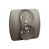 Gniazdo podwójne z uziemieniem satyna AKORD AGZ2/29 Kontakt-Simon