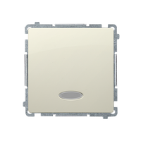 Wyłącznik pojedynczy podświetlany beżowy Basic BMW1L.01/12 Kontakt-Simon