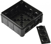 Puszka natynkowa hermetyczna czarna 98x98x42 IP55 Viplast 04105
