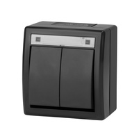 Łącznik świecznikowy natynkowy hermetyczny IP55 antracyt 5002-17