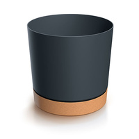 Doniczka z podstawką antracytowa TUBO PM DPOD180-S433/4665W