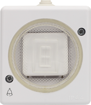 Przycisk dzwonek natynkowy TROL biały 100404