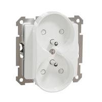 Gniazdo podwójne z uziemieniem białe Sedna Elements SDD111271 Schneider