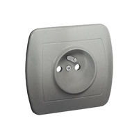 Gniazdo pojedyncze z uziemieniem aluminium AKORD AGZ1E/26 Kontakt-Simon