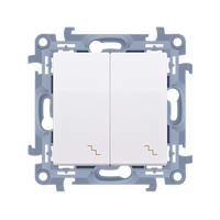 Wyłącznik podwójny schodowy biały SIMON 10 CW6/2.01/11 Kontakt-Simon