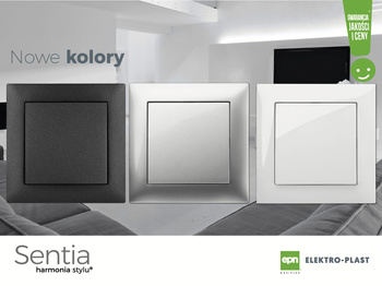 Przycisk dzwonek czarny SENTIA 1414-19 ELEKTRO-PLAST NASIELSK