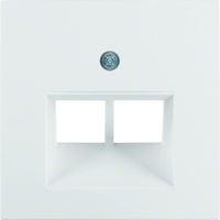 Plakietka gniazda UAE podwójna biały B.Kwadrat/S.1/B.3/ B.7 5314098989 HAGER