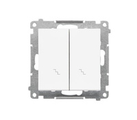 Wyłącznik schodowy podwójny biały mat Simon 55 TW6/2.01/111 Kontakt-Simon
