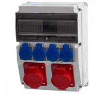 Rozdzielnia stacjonarna CAJA 12-mod gniazda 16A 5p 32A 5p 4x230V F-elektro F3.0451
