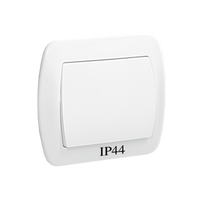 Wyłącznik pojedynczy biały IP44 AKORD AW1B/11 Kontakt-Simon