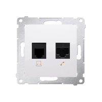 Gniazdo komputerowe + telefoniczne białe simon 54 D5T.01/11 Kontakt-Simon
