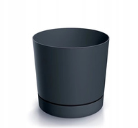 Doniczka z podstawkiem antracytowa TUBO P DPOP200-S433