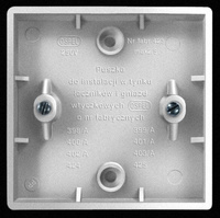 Puszka natynkowa pojedyncza biały ETA Ospel PWP-E/00