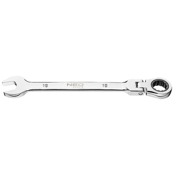Klucz płasko-oczkowy z przegubem i grzechotką 19 x 250 mm NEO 09-061