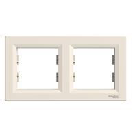 Ramka 2-krotna pozioma kremowa Asfora EPH5800223 Schneider