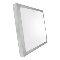 Plafon kwadratowy srebrny ALEX LED D 18W 1260lm 4000K IP44 03244 Strühm