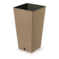 Doniczka kwadratowa wysoka naturo Furu Eco Wood DFSH240W Prosperplast