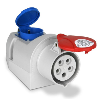 Gniazdo siłowe stałe 16A 5-bolcy + 230V  IP44 SEZ IZVZ1653 