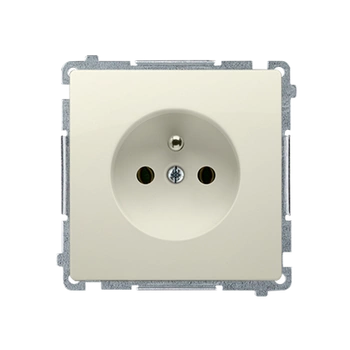 Gniazdo pojedyncze z uziemieniem beżowe Basic BMGZ1.01/12 Kontakt-Simon