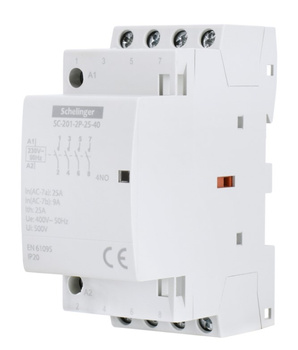 Stycznik modułowy SC201 2P 25A 0NO + 4NC  Schelinger A62-SC-201-2P-25-04