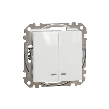 Łącznik świecznikowy podświetlany biały Sedna Design&Elements SDD111105L Schneider
