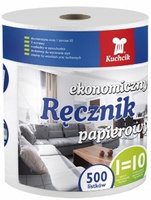 Ręcznik papierowy biały celuloza 500 listków sztuk Kuchcik